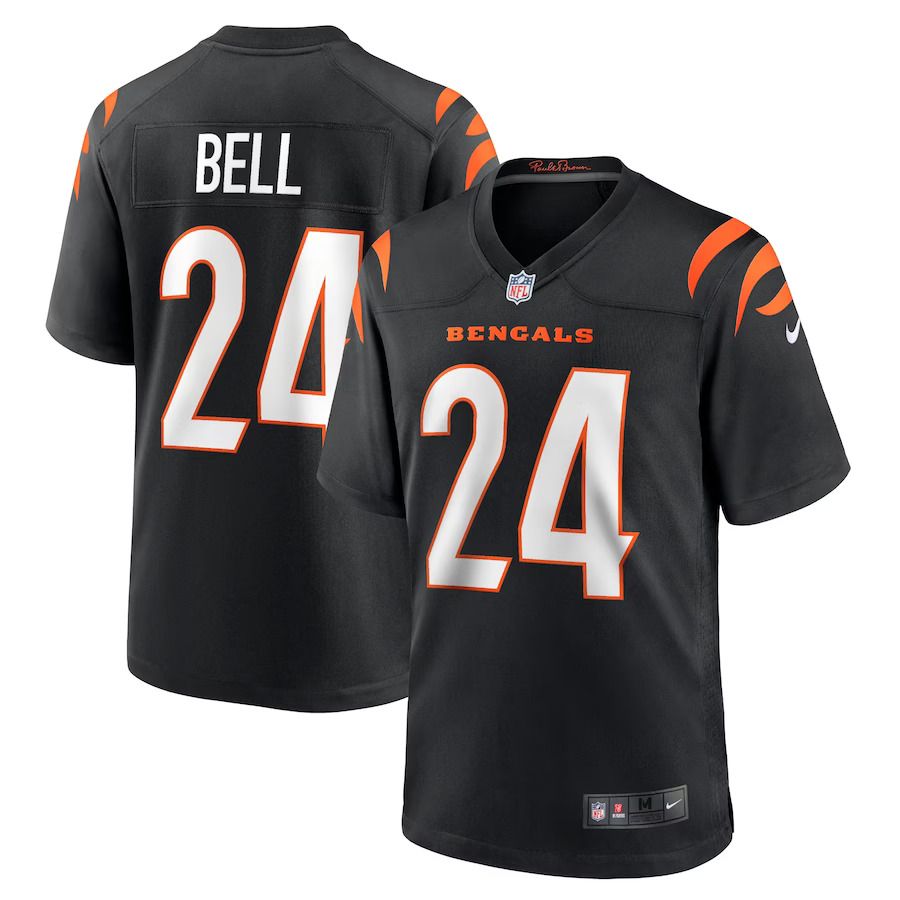 Men Cincinnati Bengals 24 Vonn Bell Nike Black Game NFL Jersey